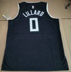 Maillot de Basket #0 Lillard Milwaukee Bucks Noir